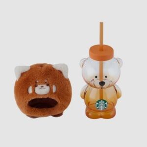 Starbucks China Dessert Story Bear Shaped 15oz Glass Cup